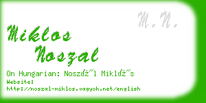 miklos noszal business card